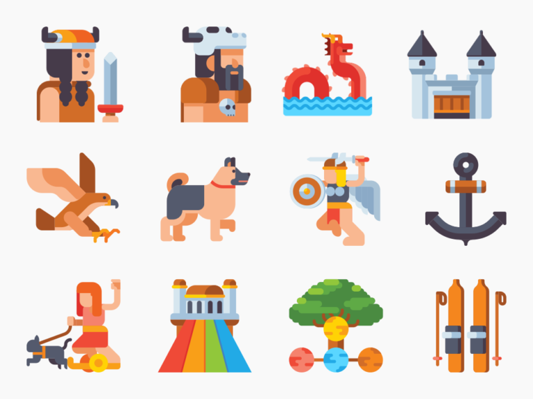 70 Norsemen Icon Set