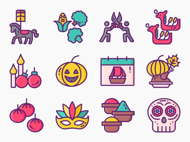 55 Celebrations Icon Set Featured Image