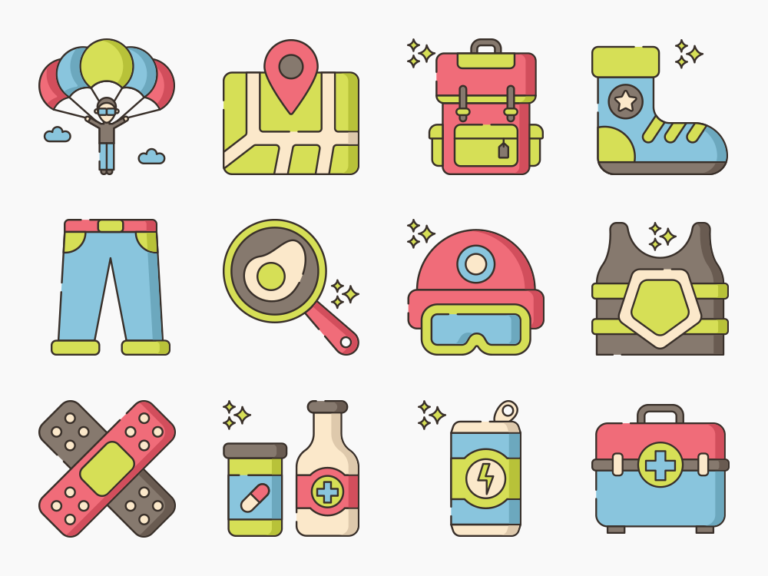 60 Survival Game Icon Set Featured Image