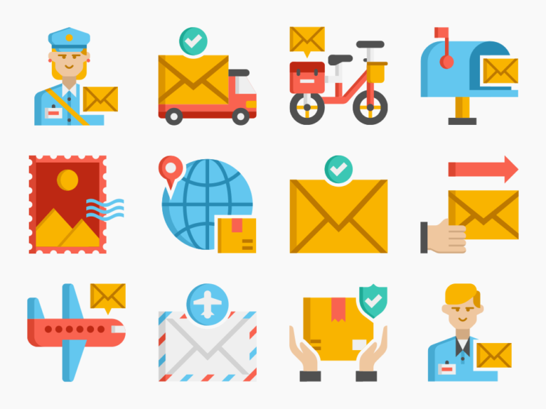 75 Mail Delivery Icon Set Featured Image
