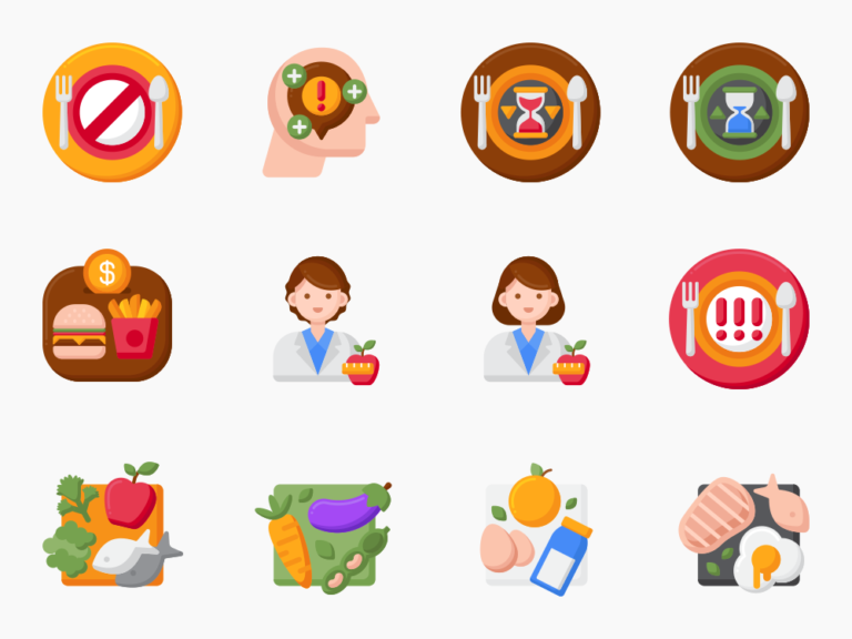 70 Meal Plan Icon Set Featured Image