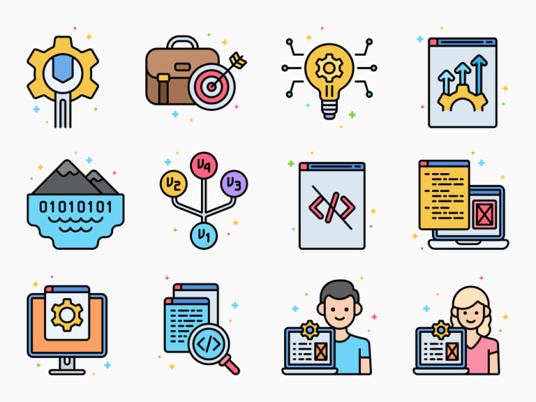 70 Visual Development Icon Set Featured Image