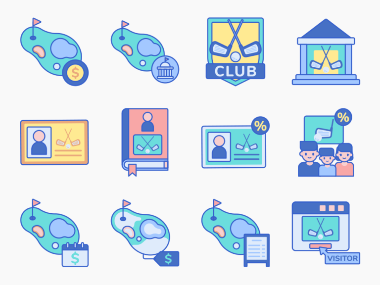 80 Golfing Icon Set Featured Image