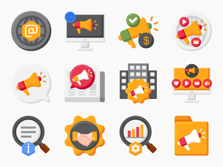80 PR Firm Icon Set Featured Image