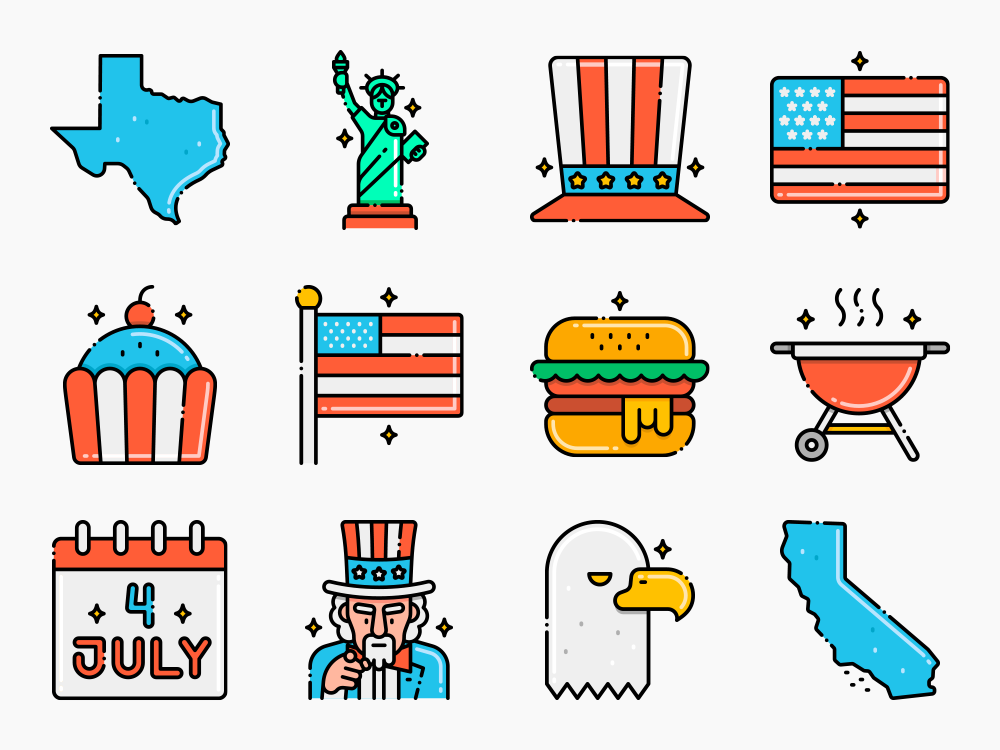 84 Liberation Day Vector Icon Set Featured Image