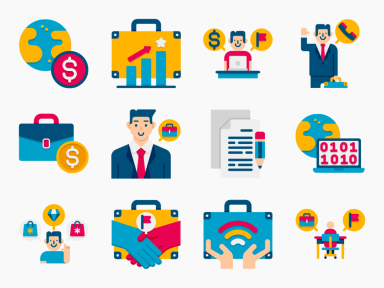85 Freelance Work Icon Set Featured Image