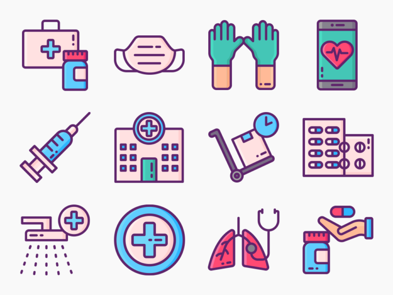 50 Health Commerce Icon Set Featured Image