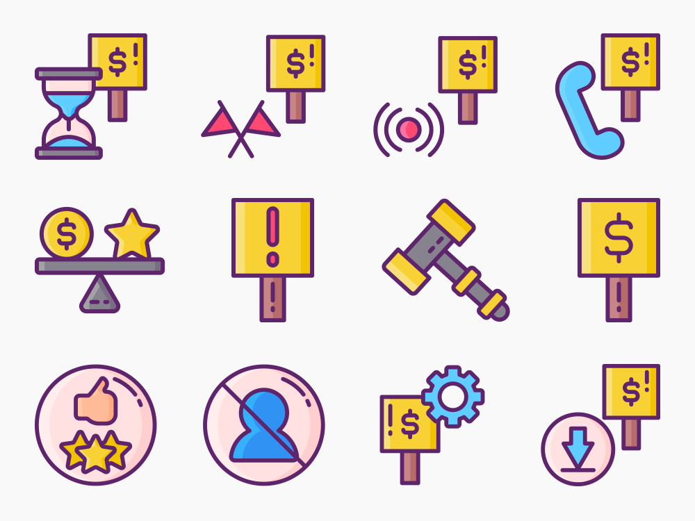 65 Auctioneer Icon Set Featured Image
