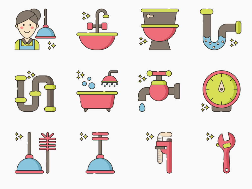 65 Plumbing Systems Icon Set Featured Image