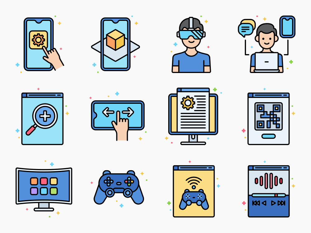 70 Interactive Media Icon Set Featured Image