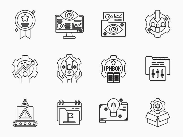 80 Project Planning Icon Set Featured Image