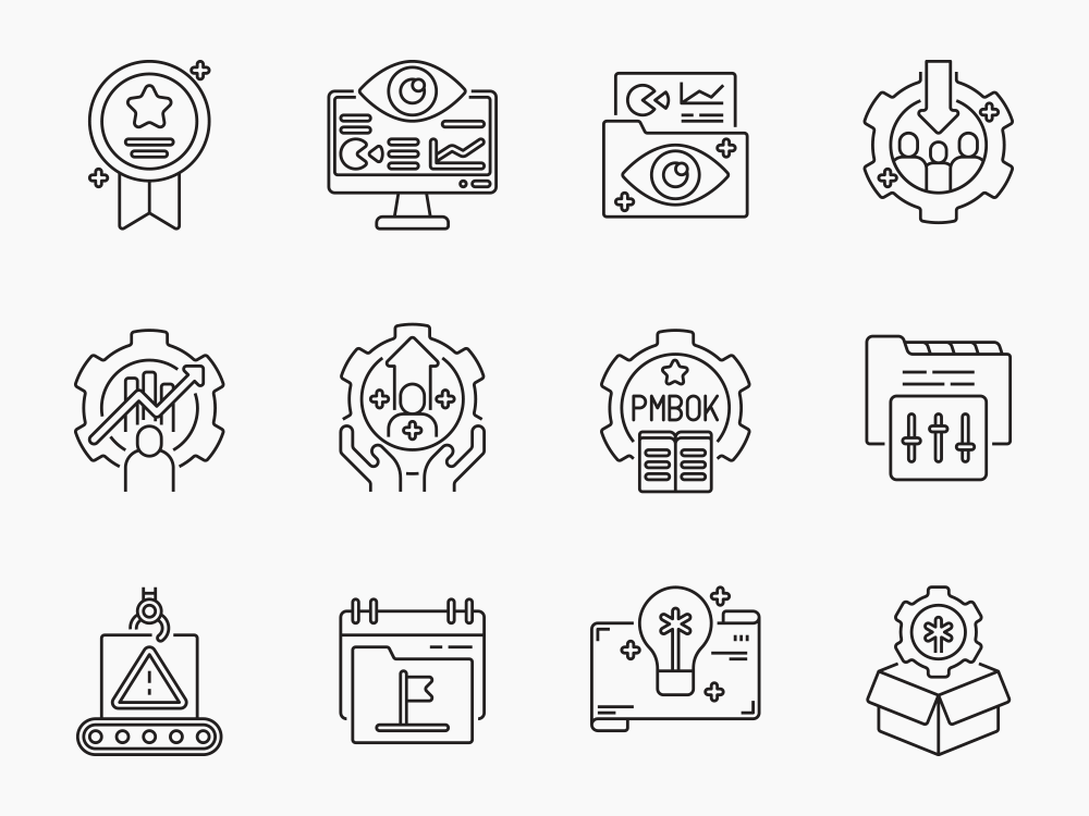 80 Project Planning Icon Set Featured Image