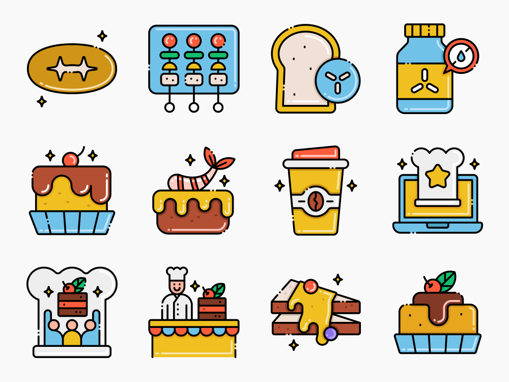 85 Bake Shop Icon Set Featured Image