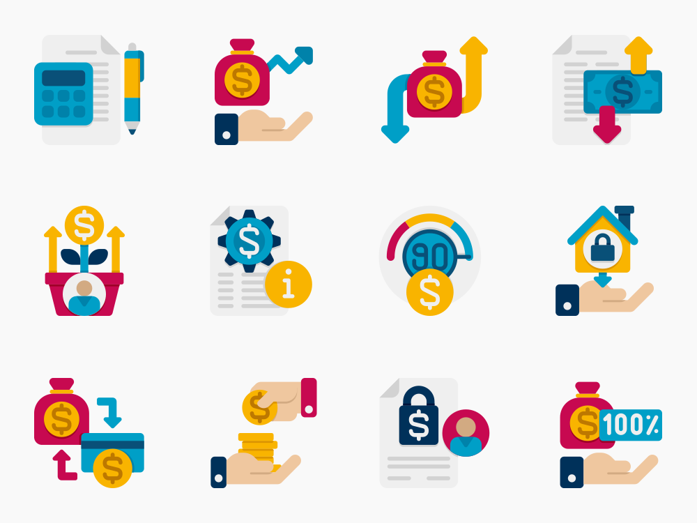 65 Money Icon Set Featured Image