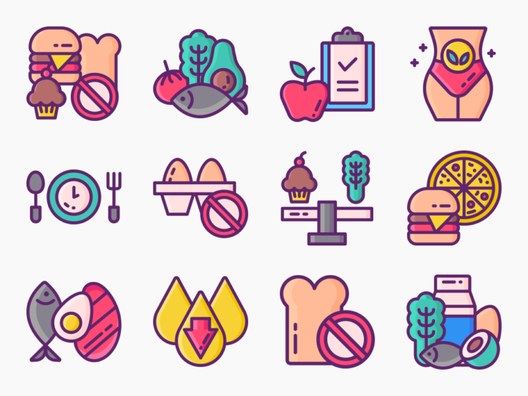 70 Weight Loss Icon Set Featured Image