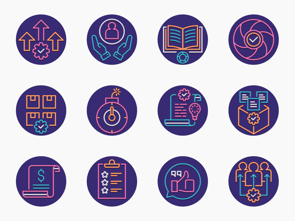 74 Workflow Management Icon Set Featured Image