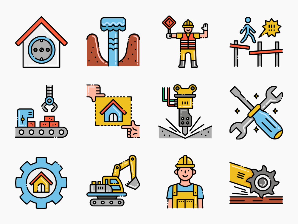 80 Building and Architecture Icon Set Featured Image