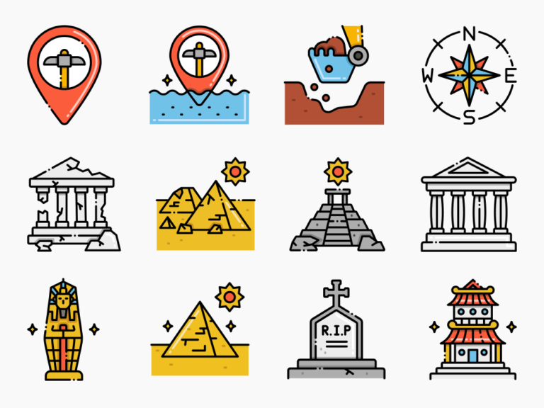 85 Excavation Icon Set Featured Image