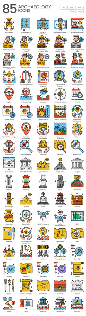 85 Excavation Vector Icons Full Preview
