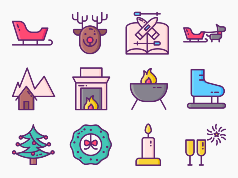 85 Wintertime Icon Set Featured Image