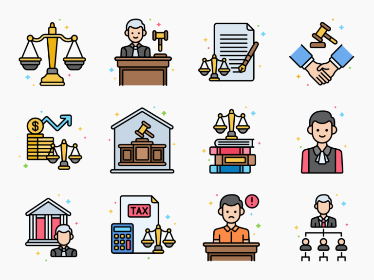 95 Legal System Icon Set Featured Image