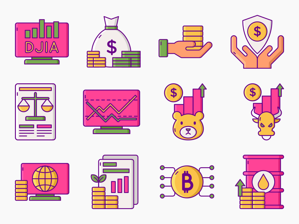 55 Investment Icon Set Featured Image
