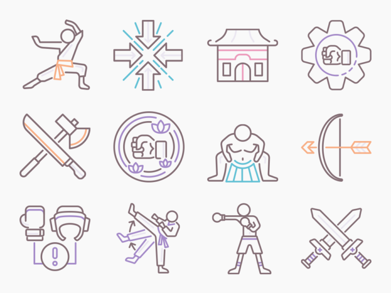 80 Fighting Arts Icon Set Featured Image