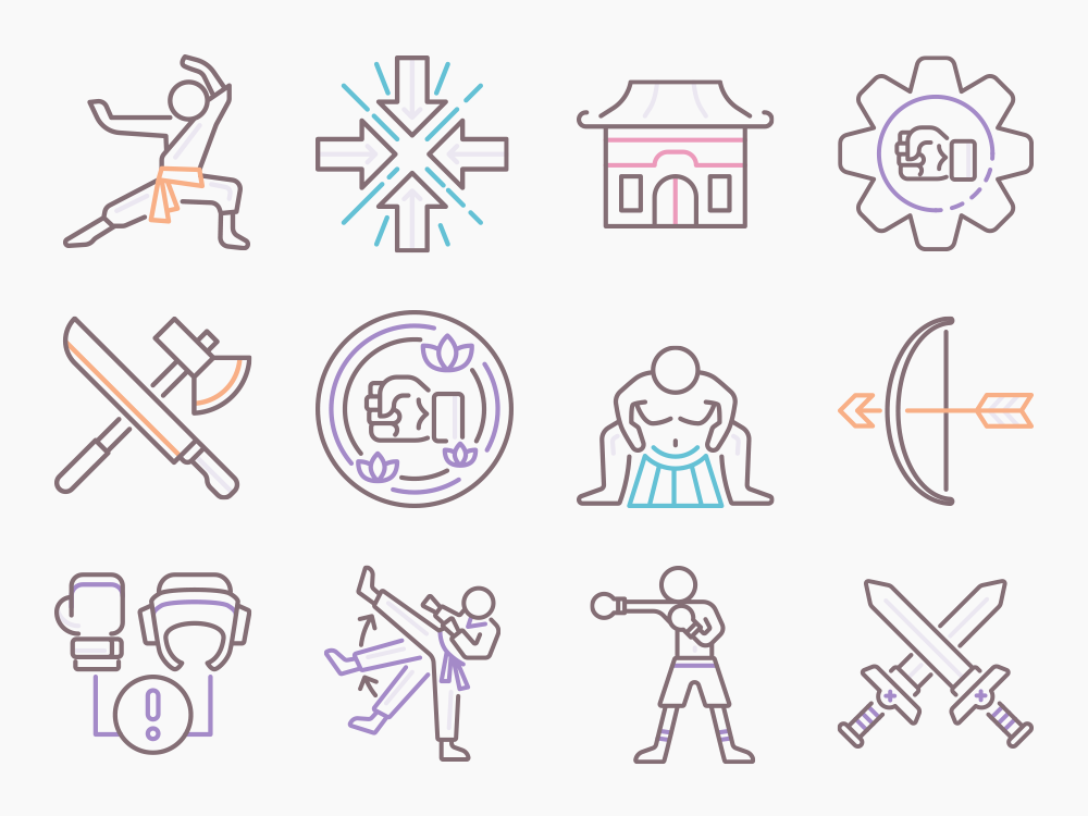 80 Fighting Arts Icon Set Featured Image