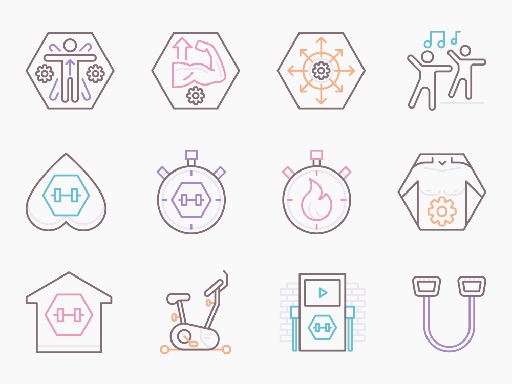 80 Home Workouts Icon Set Featured Image