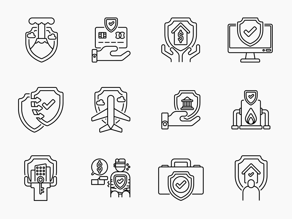 95 Insurance Icon Set Featured Image