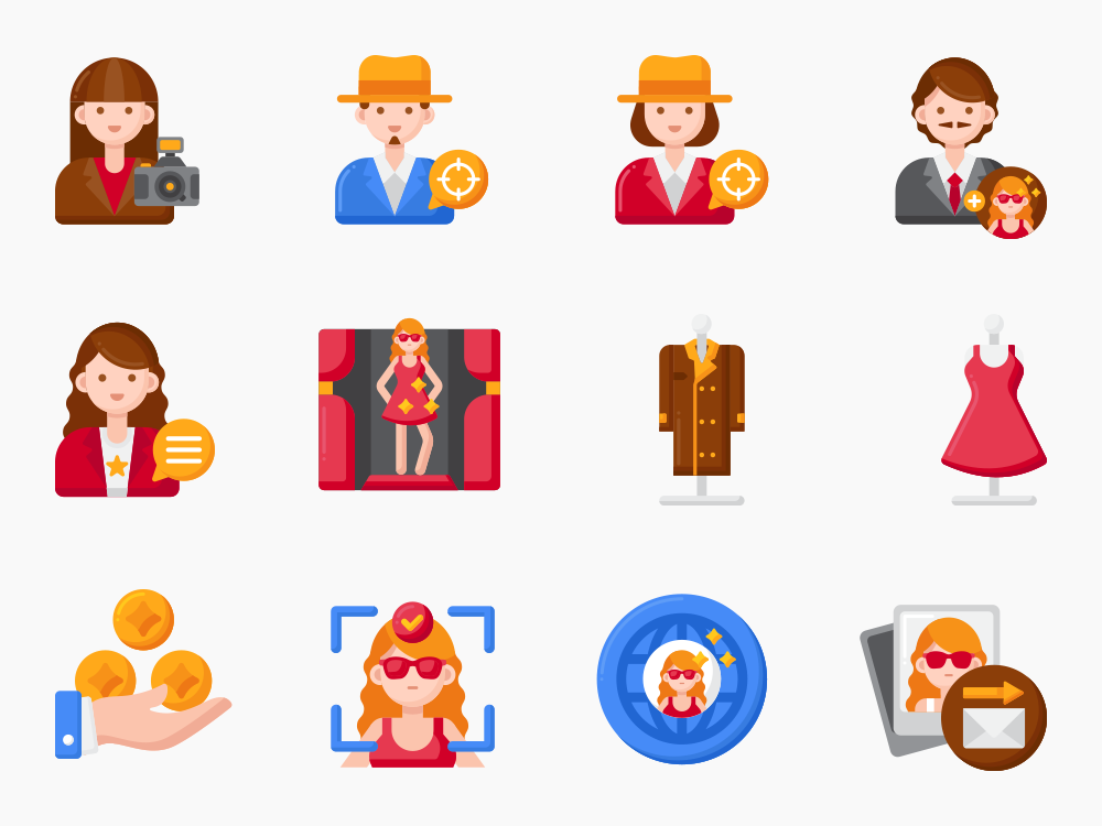 75 Model Management Icon Set Featured Image