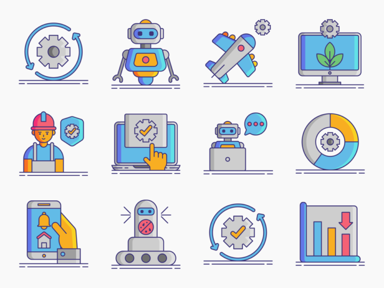80 Automated Systems Icon Set Featured Image