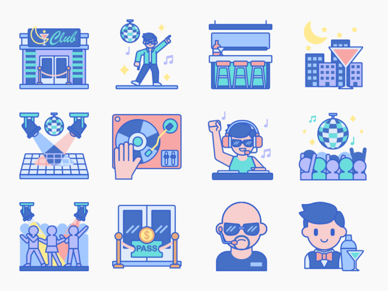 80 Club Venue Icon Set Featured Image