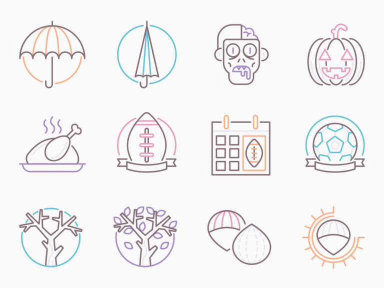 85 Harvest Season Icon Set Featured Image