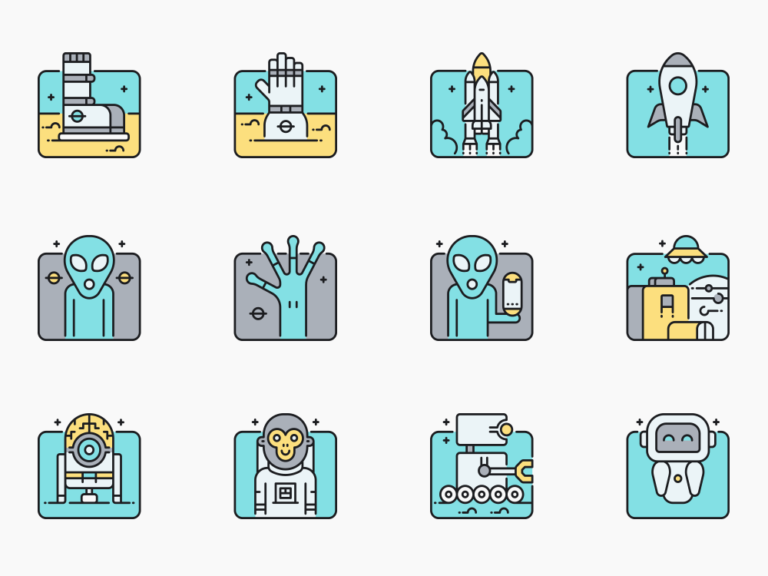 70 Outer Space Icon Set Featured Image
