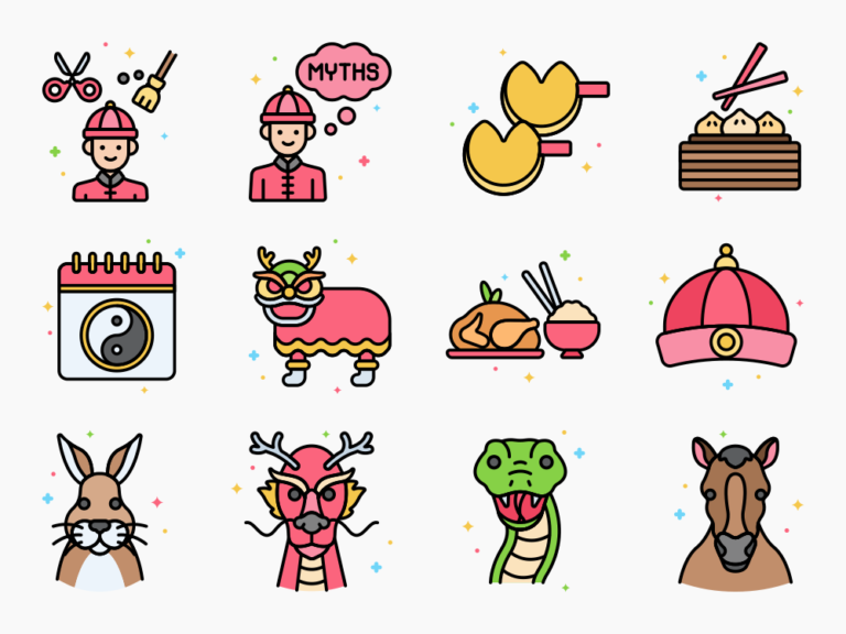 70 Spring Festival Icon Set Featured Image