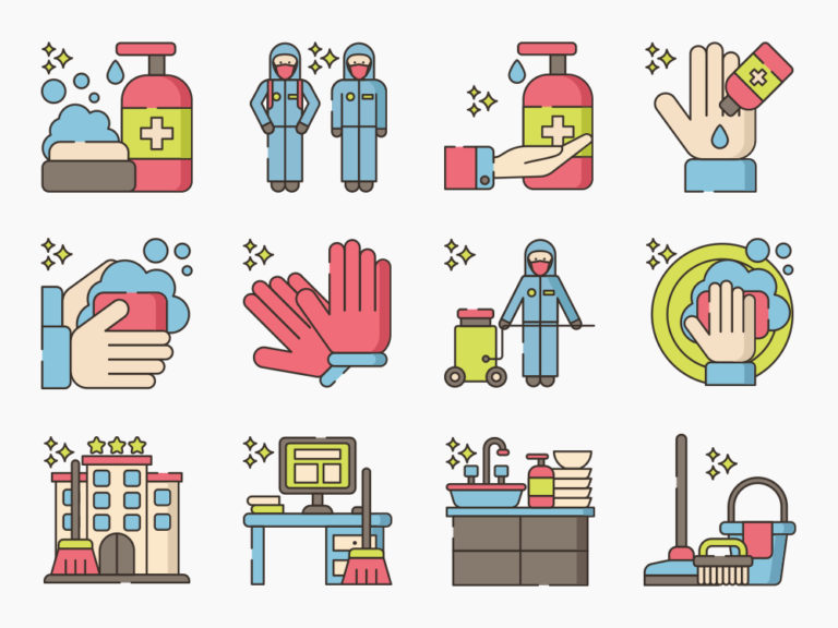 85 Housekeeping Icon Set Featured Image