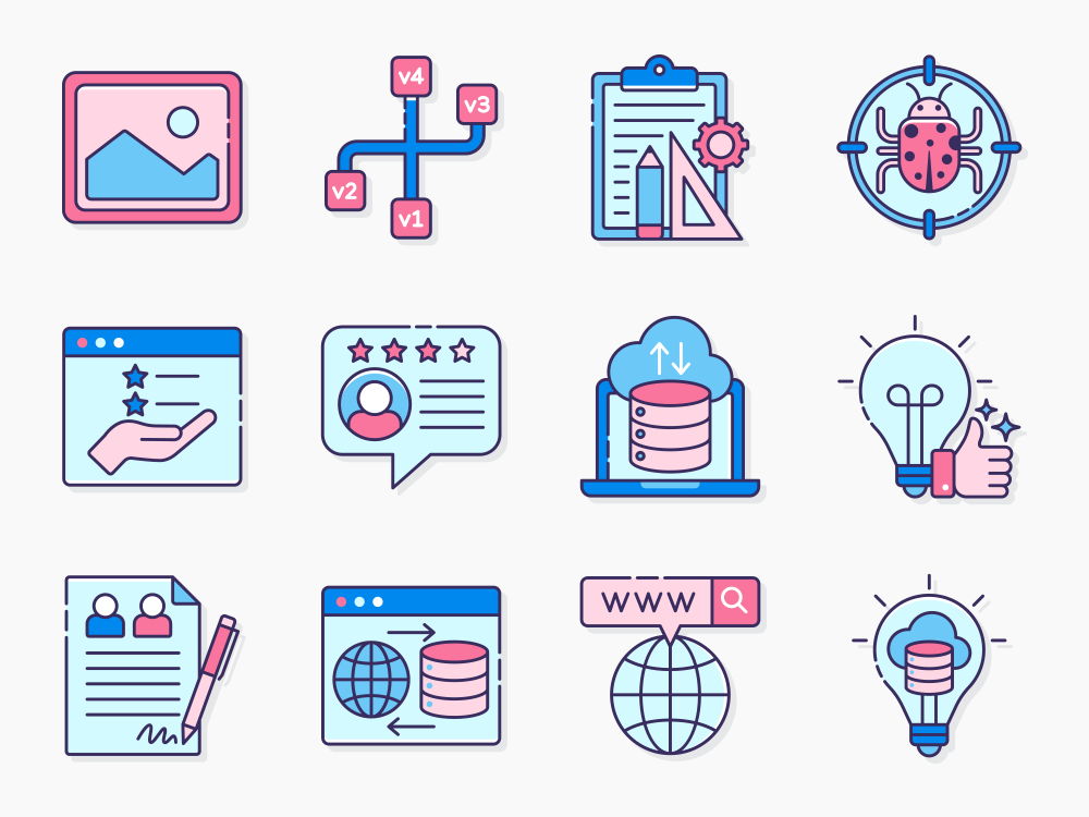 90 Website Building Icon Set Featured Image